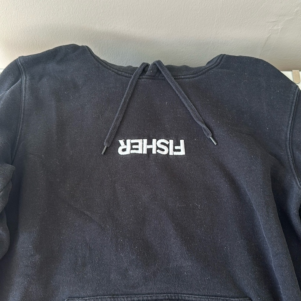 Black FISHER hoodie sz. M